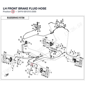LH FRONT BRAKE FLUID HOSE product image