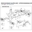 REAR RH BRAKE CALIPER ASSY - INTERCHANGEABLE WITH 5HY0-081200 product image