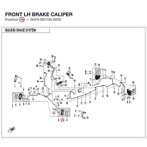 FRONT LH BRAKE CALIPER product image