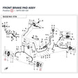 FRONT BRAKE PAD ASSY product image