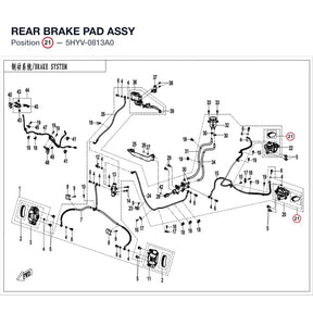 REAR BRAKE PAD ASSY product image
