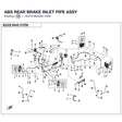 ABS REAR BRAKE INLET PIPE ASSY product image