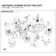 ABS FRONT LH BRAKE OUTLET PIPE ASSY product image