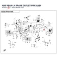 ABS REAR LH BRAKE OUTLET PIPE ASSY product image