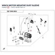 WINCH MOTOR NEGATIVE DUST SLEEVE product image