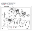 LH GLASS LIFTER SWITCH product image