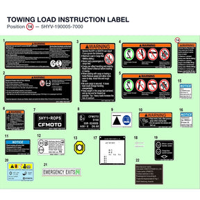 TOWING LOAD INSTRUCTION LABEL product image