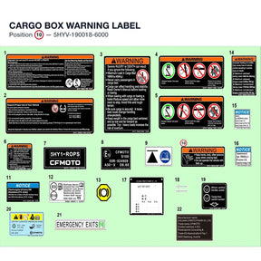 CARGO BOX WARNING LABEL product image