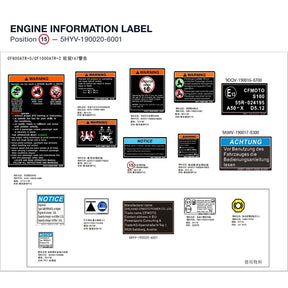 ENGINE INFORMATION LABEL product image