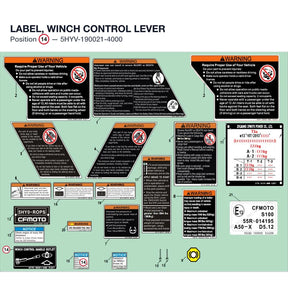 LABEL, WINCH CONTROL LEVER product image
