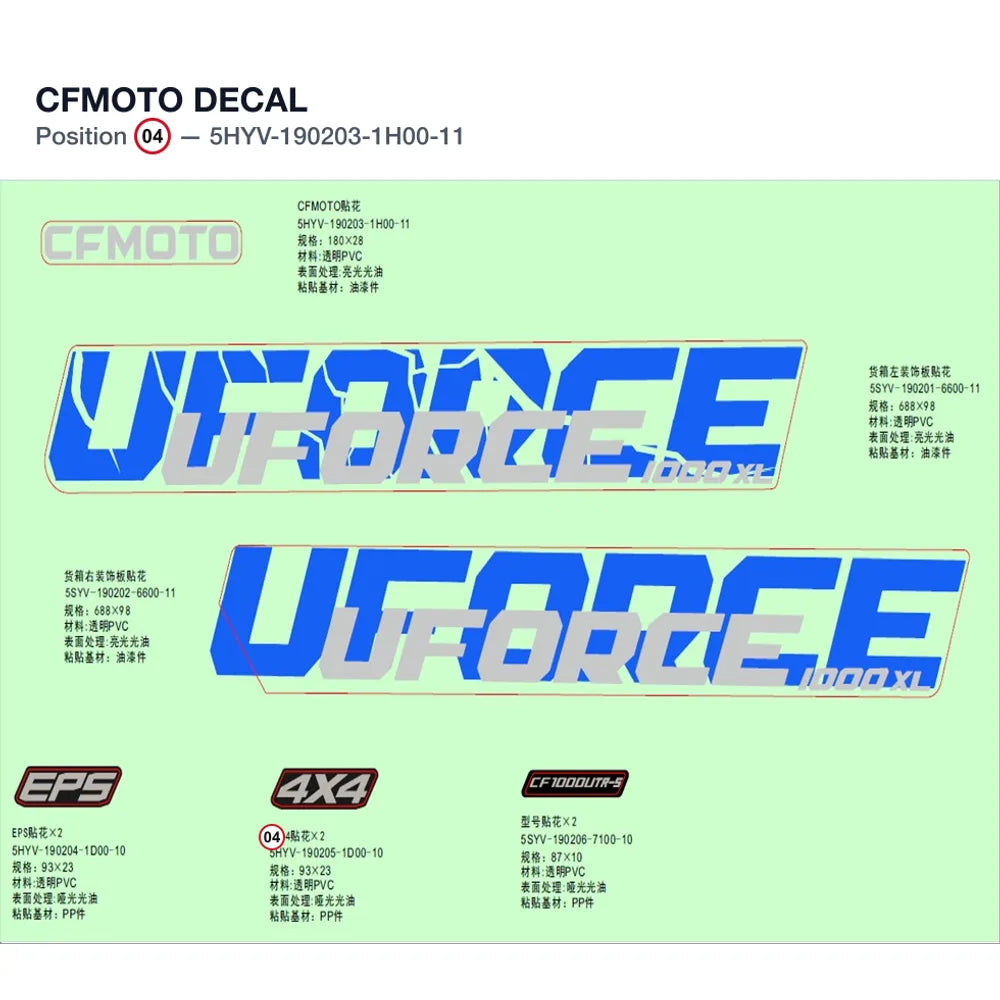 CFMOTO DECAL product image