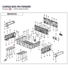 CARGO BOX RH FENDER product image