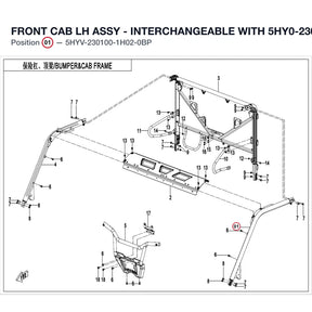 FRONT CAB LH ASSY - INTERCHANGEABLE WITH 5HY0-230100-5B200 product image