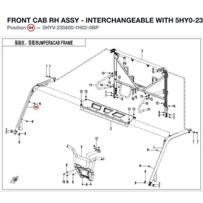 FRONT CAB RH ASSY - INTERCHANGEABLE WITH 5HY0-230400-5B200 product image