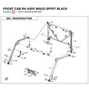 FRONT CAB RH ASSY product image