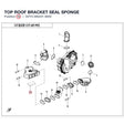 TOP ROOF BRACKET SEAL SPONGE product image