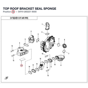 TOP ROOF BRACKET SEAL SPONGE product image