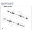 REAR CV DRIVE SHAFT product image