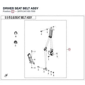 DRIVER SEAT BELT ASSY product image
