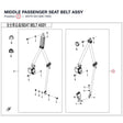 MIDDLE PASSENGER SEAT BELT ASSY product image