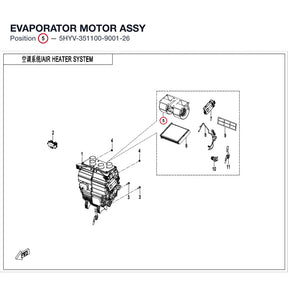 EVAPORATOR MOTOR ASSY product image