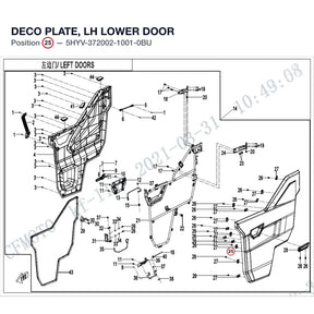 DECO PLATE, LH LOWER DOOR product image