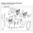 FRONT LH DOOR GLASS LIFTER ASSY product image