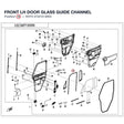 FRONT LH DOOR GLASS GUIDE CHANNEL product image