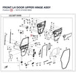 FRONT LH DOOR UPPER HINGE ASSY product image