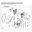 FRONT RH DOOR WINDOW LIFTER ASSY product image