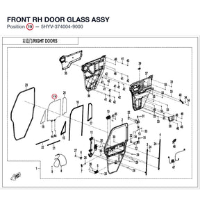 FRONT RH DOOR GLASS ASSY product image