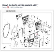 FRONT RH DOOR UPPER HINGER ASSY product image