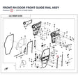 FRONT RH DOOR FRONT GUIDE RAIL ASSY product image