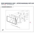 REAR WINDSHIELD ASSY - INTERCHANGEABLE WITH 5HYV-805200-9000 product image