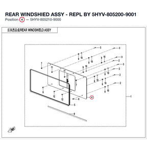REAR WINDSHIED ASSY - REPL BY 5HYV-805200-9001 product image