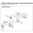 FRONT RH SWING ARM GUARD - INTERCHANGEABLE WITH  5HY0-050401 product image