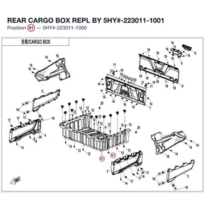 REAR CARGO BOX REPL BY 5HY#-223011-1001 product image