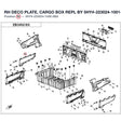 RH DECO PLATE, CARGO BOX REPL BY 5HY#-223024-1001-0BA product image