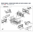 REAR PANEL, CARGO BOX REPL BY 5HY#-223031-1001 product image