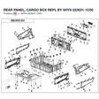 REAR PANEL, CARGO BOX REPL BY 5HYV-223031-1C00 product image