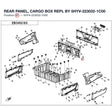 REAR PANEL, CARGO BOX REPL BY 5HYV-223032-1C00 product image