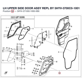 LH UPPER SIDE DOOR ASSY REPL BY 5HYV-3700C0-1001 product image