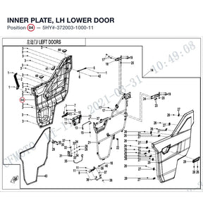 INNER PLATE, LH LOWER DOOR product image