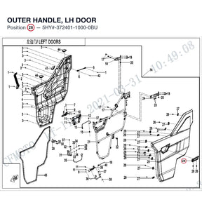 OUTER HANDLE, LH DOOR product image
