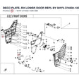 DECO PLATE, RH LOWER DOOR REPL BY 5HYV-374002-1001-0B8 product image
