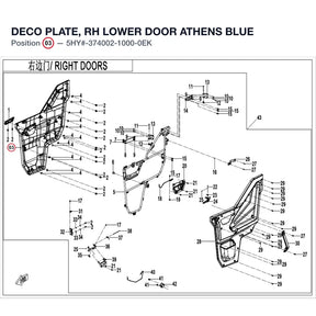 DECO PLATE, RH LOWER DOOR product image