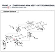 FRONT LH LOWER SWING ARM ASSY - INTERCHANGEABLE WITH 5SYV-050210-6001 product image