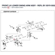 FRONT LH LOWER SWING ARM ASSY - REPL BY 5SYV-050210-6001-0BP product image