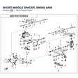 SHORT MIDDLE SPACER, SWING ARM product image