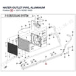 WATER OUTLET PIPE, ALUMINUM product image